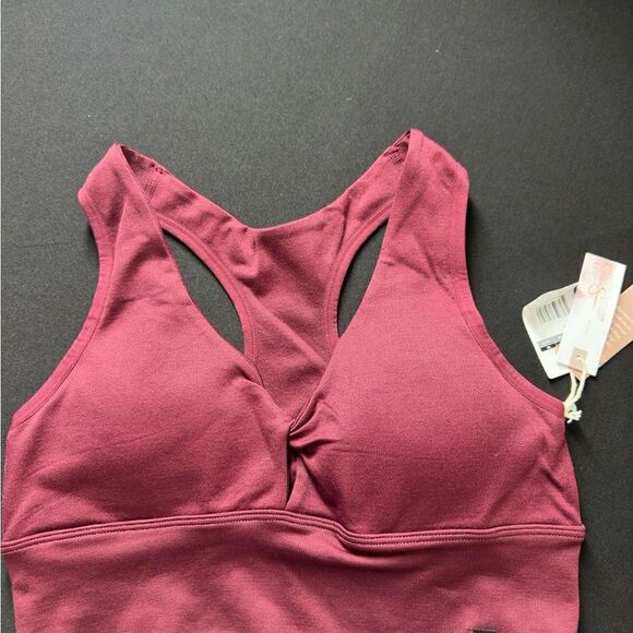 Jessica Simpson Black Front Twist Sports Bra NWT Size M - Picture 1 of 3